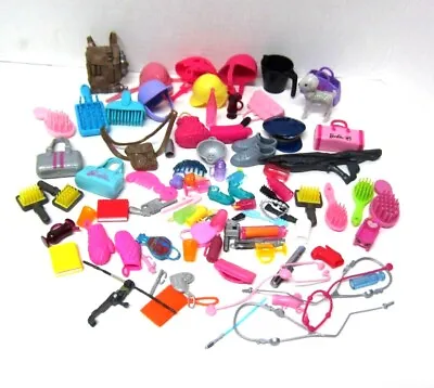 Mix Lot Of 80 Miniatures Horse Riding Helmets Shoes Accessories Barbie Toys • $17.95