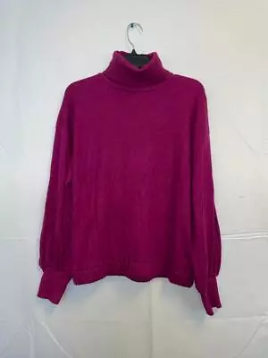 MSRP $70 Inc Turtleneck Puff-Sleeve Sweater Autumn Berry Purple Size Small • $12