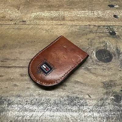 Vintage Tommy Hilfiger Small Leather Money Clip • $19.88