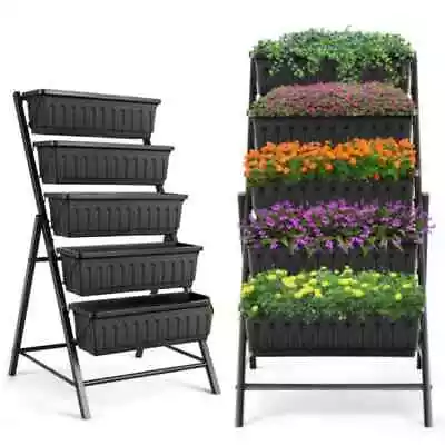 Vertical Raised Garden Bed Planter Box Elevated 5-Layer Outdoor Patio Flower • $55.99