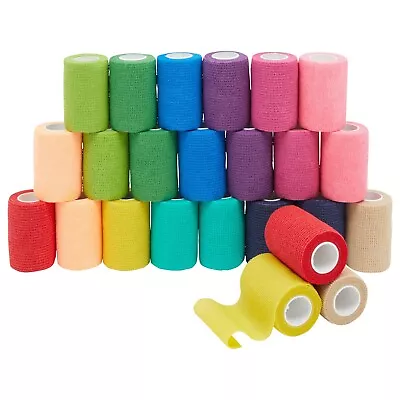 24 Rolls Colorful Self Adhesive Bandage Wrap 3 Inch X 5 Yards 12 Colors • $22.99