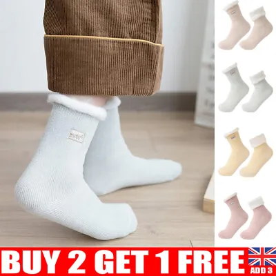 £5.99 • Buy Ladies Thick Warm Fluffy Fleece Cosy Ankle Thermal Soft Gentle Lounge Bed Socks