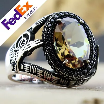 Alexandrite Change Color Stone 925 Sterling Silver Turkish Men's Ring All Sizes • $54.81