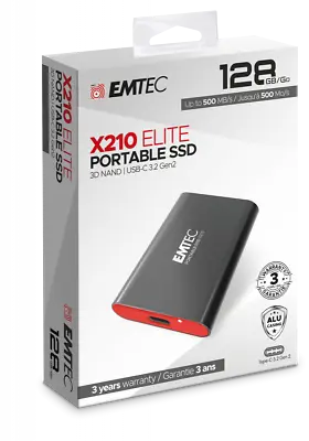 Emtec X210 Elite External / Portable SSD - USB C 3.2 (10Gbps) XBox PS5 Storage • £36