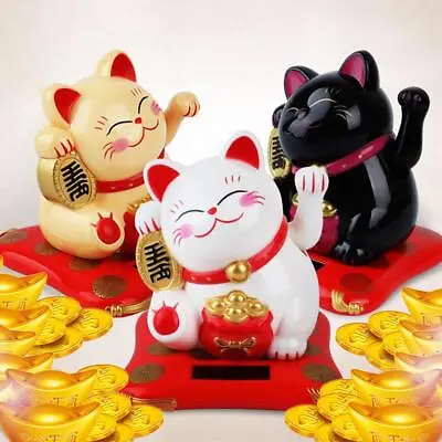 Lucky Maneki Neko Cat Chinese Beckoning Fortune Waving Arm Home Car Decoration • $9.64