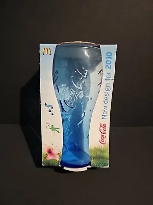 McDonalds Coca Cola 2010 Blue Splash Glass Cup • £7.99