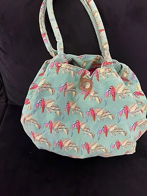 LARGE Turquoise With Birds TOTE BAG BY OLLIE & NIC • £4.99