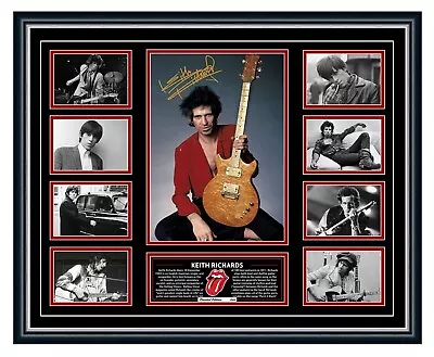 Keith Richards The Rolling Stones Signed Poster L/e Framed Memorabilia • $129.99