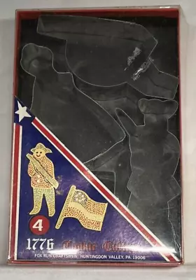 Vintage Fox Run Cookie Cutters Militiaman Flag Cannon Betsy Ross 1776 Set Of 4 • $8.50