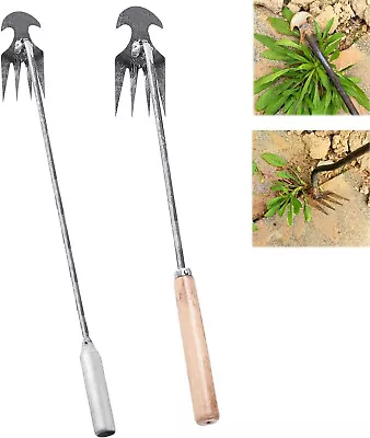 Weeding Artifact Uprooting Weeding Tool Weed Puller 4 Teeth Dual Purpose Weeder • £14.51