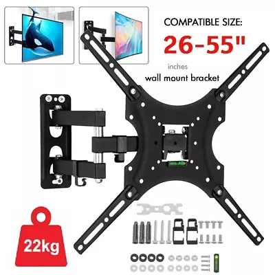 Swivel TV Wall Mount Bracket For 26 32 40 42 50 52 55 Inch 3D LCD LED Plasma UK • £8.99