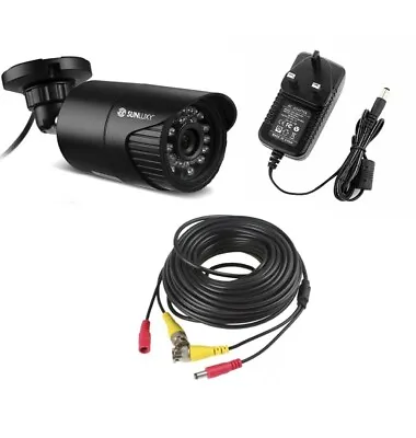 Sunluxy 720P IP66 AHD Security CCTV Camera & 30M Power Video Cable & 12v PSU. • £50