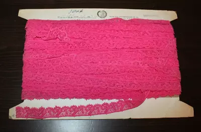 Vintage Lot Of Pink Lace Sewing Notion Trim Yardage • $10