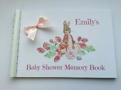 Personalised Peter Rabbit  Baby Shower Guest Book / Memory Album Prflow • £8.95