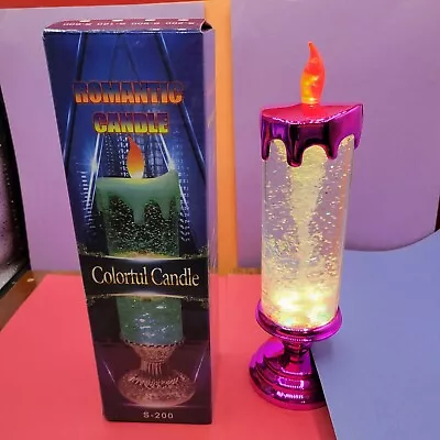 Color Changing Flameless Water Candle Glitter Effect LED Festive Candles Decor • £47.25