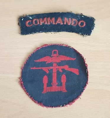 WW2 British Combined Operations (Commando) Arm Patch & Shoulder Title 1940-45 • £195