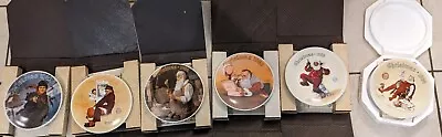 NORMAN ROCKWELL Christmas Plates - Set Of 6 • $69.99