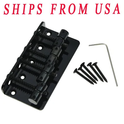 KAISH Black 4 String Electric J Bass Or P Bass Bridge For Jazz/Precision Guitar • $11.99