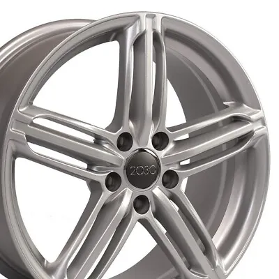 $595 • Buy 18 Inch Silver 58840 Wheels SET(4) Fits Audi Volkswagen RS6 Style Rims ET35