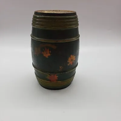 Vintage Cigar Wooden Barrel 5.5  Tall Decor • $39.96