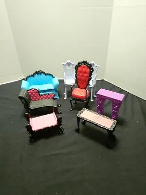 Monster High Loose Furniture Lot Blue Couch Chair And Lounge Plus More • $19.99
