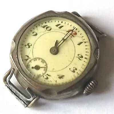 £20 • Buy ANTIQUE WATCH, RED 12, VINTAGE WRISTWATCH, LADIES TRENCH STYLE 1920s