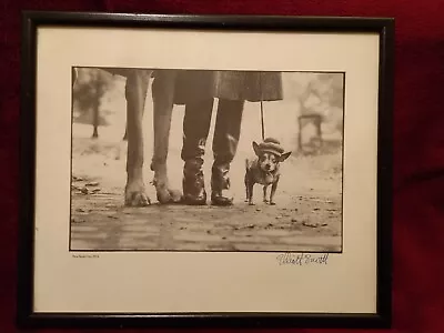 Scarce Signed Framed Photo Print 'Dogs Legs' By Elliott Erwitt New York 1974 • $994.68