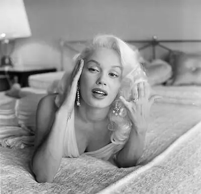 Actress Mamie Van Doren Poses At Home In LA 1956 OLD PHOTO 34 • $9