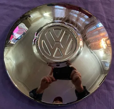  Volkswagen Super Beetle Wheel Dog Dish Hubcap Center Cap Chrome 1970 1971 1972 • $14.74