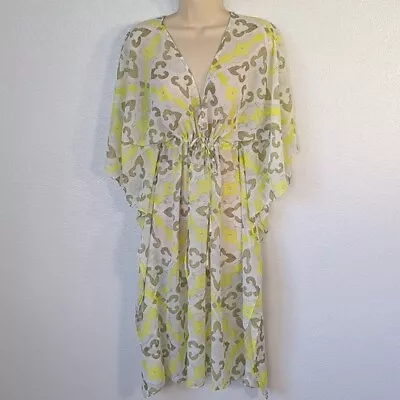 Echo Butterfly Caftan Swim Cover Up Dress One Size • $28