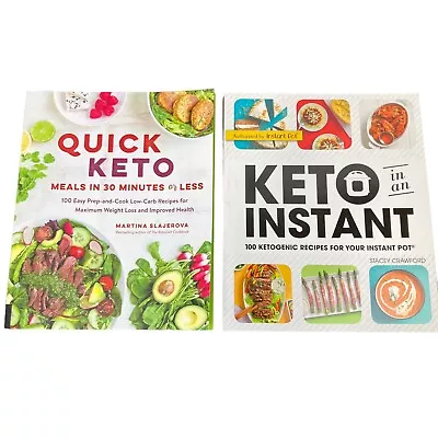2 Keto Cookbooks - 100 Recipes For Your Instant Pot & Quick Keto Under 30 Mi • $6.99