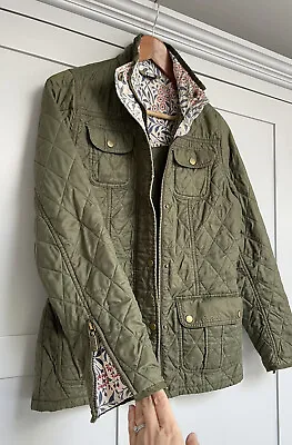 £36.99 • Buy BARBOUR Morris & Co Printed Utility Alice Quilted Jacket Green Floral UK 10