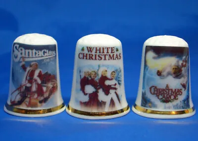 £9.95 • Buy Birchcroft China Thimbles -- Set Of Three -- Christmas Film Posters