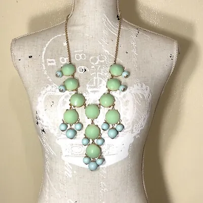 Vintage Storm Jade Bib Necklace Bold Statement Chunky Mothers Day Gift Present • $19.99