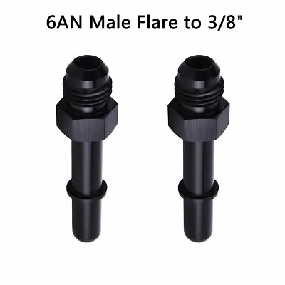 2PCS 6AN Male Flare To 3/8  Fuel Rail EFI Fitting Quick-Disconnect Adapter  • $9.99