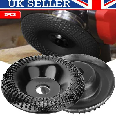 2X 4  Carbide Wood Sanding Shaping Disc For Angle Grinder Grinding Wheel UK • £8.49