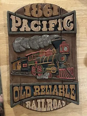 Vintage Railroad Sign 1886 Pacific Old Reliable Railroad 11.5 X17   • $20