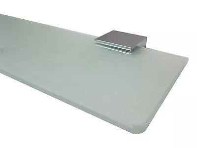 Glass Shelf New Muzardi Designer Polished Chrome Square Bathroom Frosted • $44.95