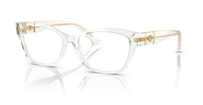 Versace 0VE3344 148 Crystal/Clear Cat Eye 52 Mm Women's Eyeglasses • $149.99