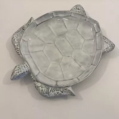 Vietri White Turtle Plate Platter Catch-all Ceramic Dish • $49