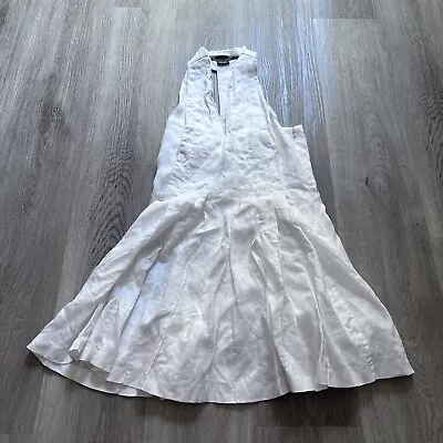 $29.99 • Buy Island Company Linen Exodus Dress Womens White Size XS