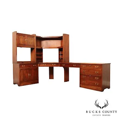 Stickley L Shaped Solid Cherry Office Desk Unit • $3795