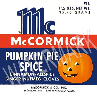 McCormick Pumpkin Pie Spice JOL High Quality Metal Magnet 4x4 Inches 8895 • $8.95