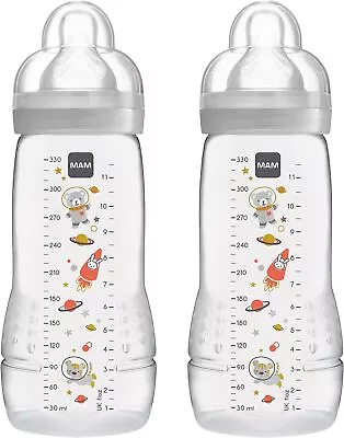 MAM Easy Active Baby Bottle With Fast Flow MAM Teats Size 3 Twin Pack Of Baby  • £20.45