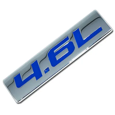 Chrome/blue Metal 4.6l Engine Race Motor Swap Emblem Badge For Trunk Hood Door • $8.40