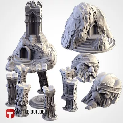 £49.99 • Buy Dwarf Village Statues Lord Of The Rings Terrain Scenery Hammer War | Txarli BBT