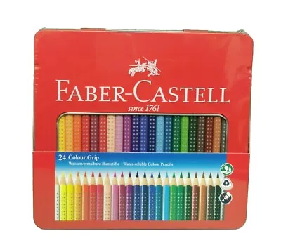 Faber-Castell - Colour Grip - Water Soluble Colour Pencils - Pack Of 24 ✅ • $18.64