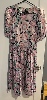 Vintage Laura Ashley Dress Size 8 Floral 80s • $19.99