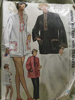 1950 McCall's 1524 Sz 16 (34/28/37) Women's Casual Coat Pattern • $3.99