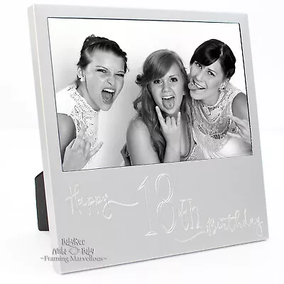 New Engraved Silver 18th Birthday Photo Frame Gift Celebration Memory Picture • £14.55